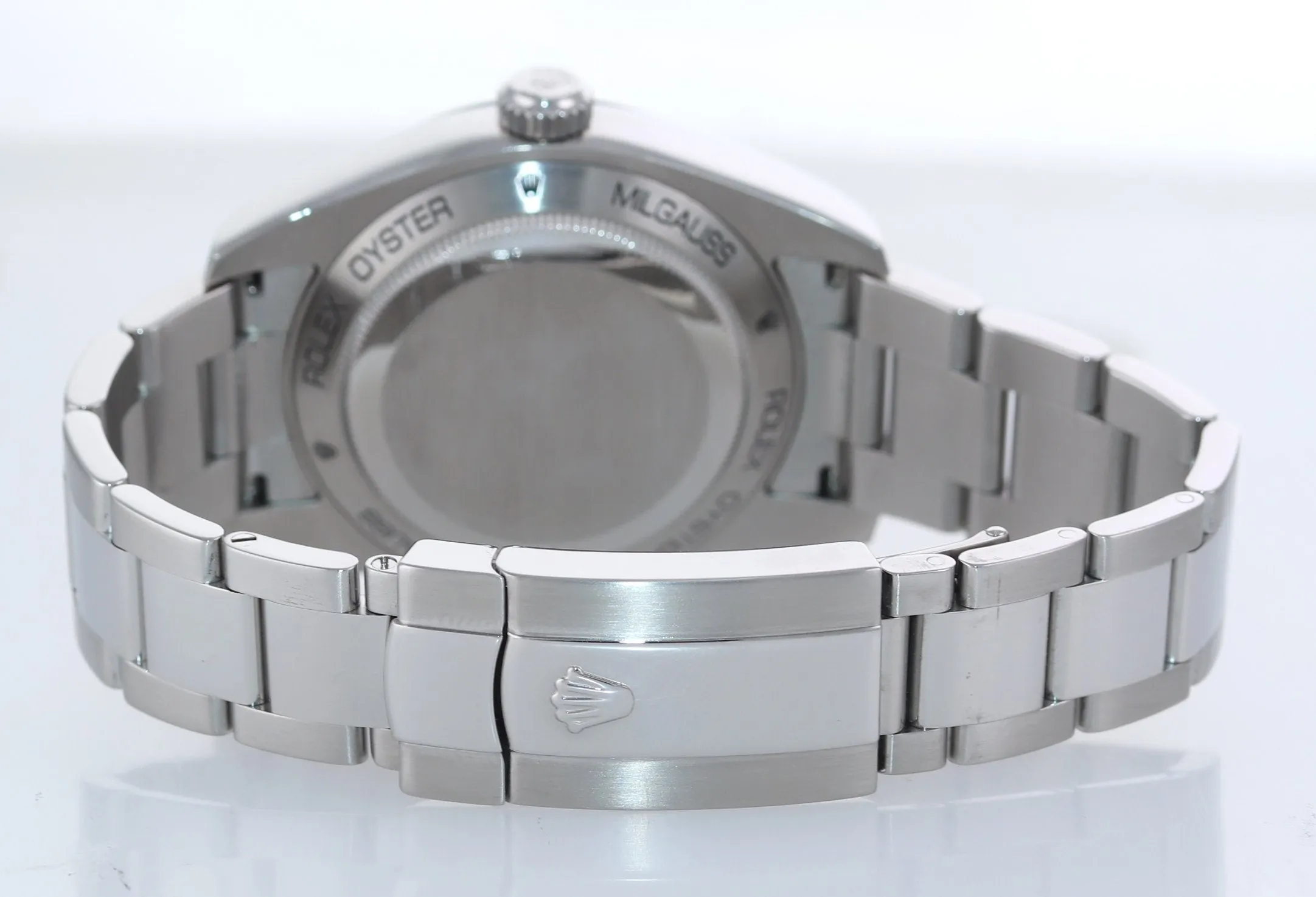 2014 PAPERS Rolex Milgauss 116400 Steel Green Black Anti-Magnetic Steel Watch