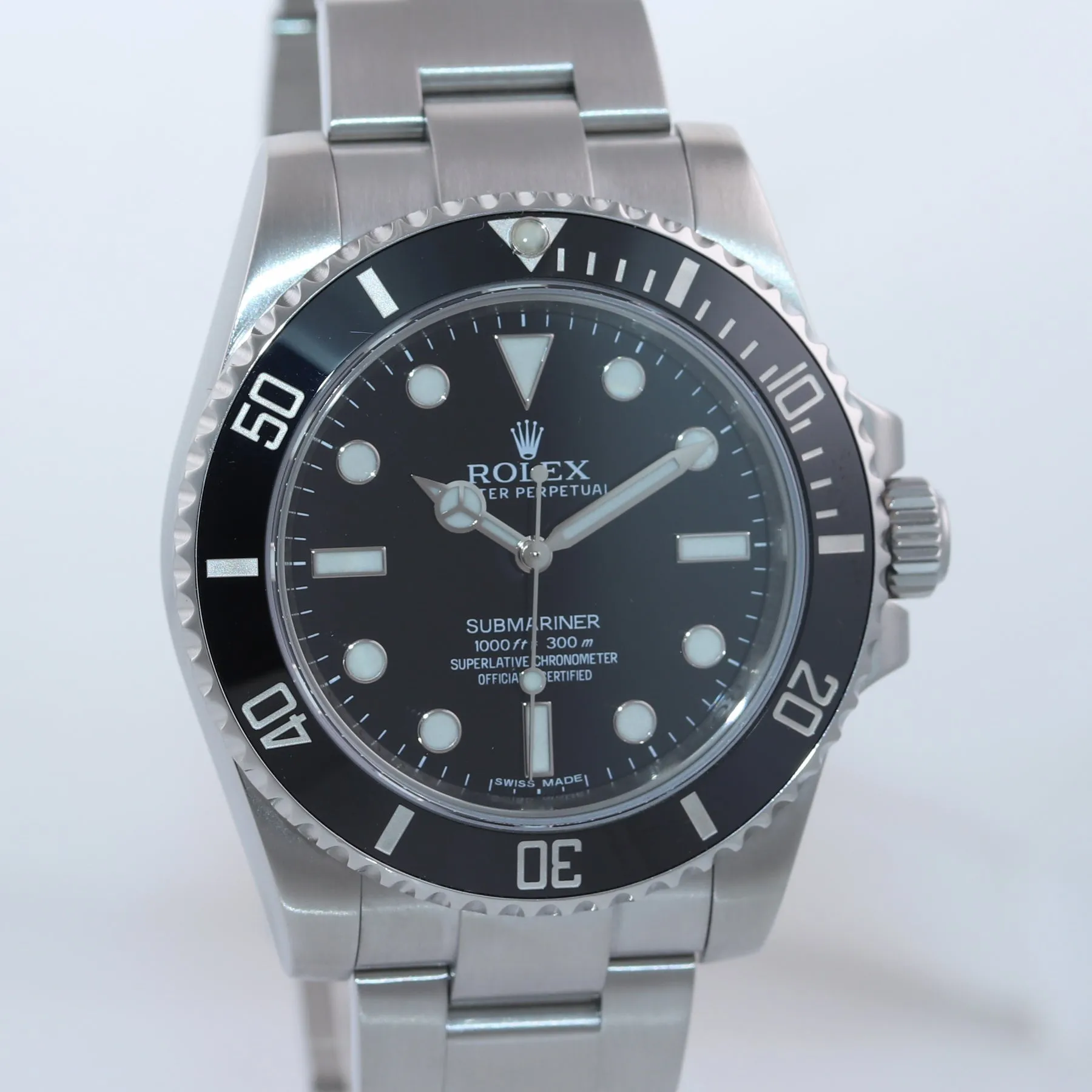 2018 MINT Rolex Submariner No-Date 114060 Steel Black Ceramic 40mm Watch Box