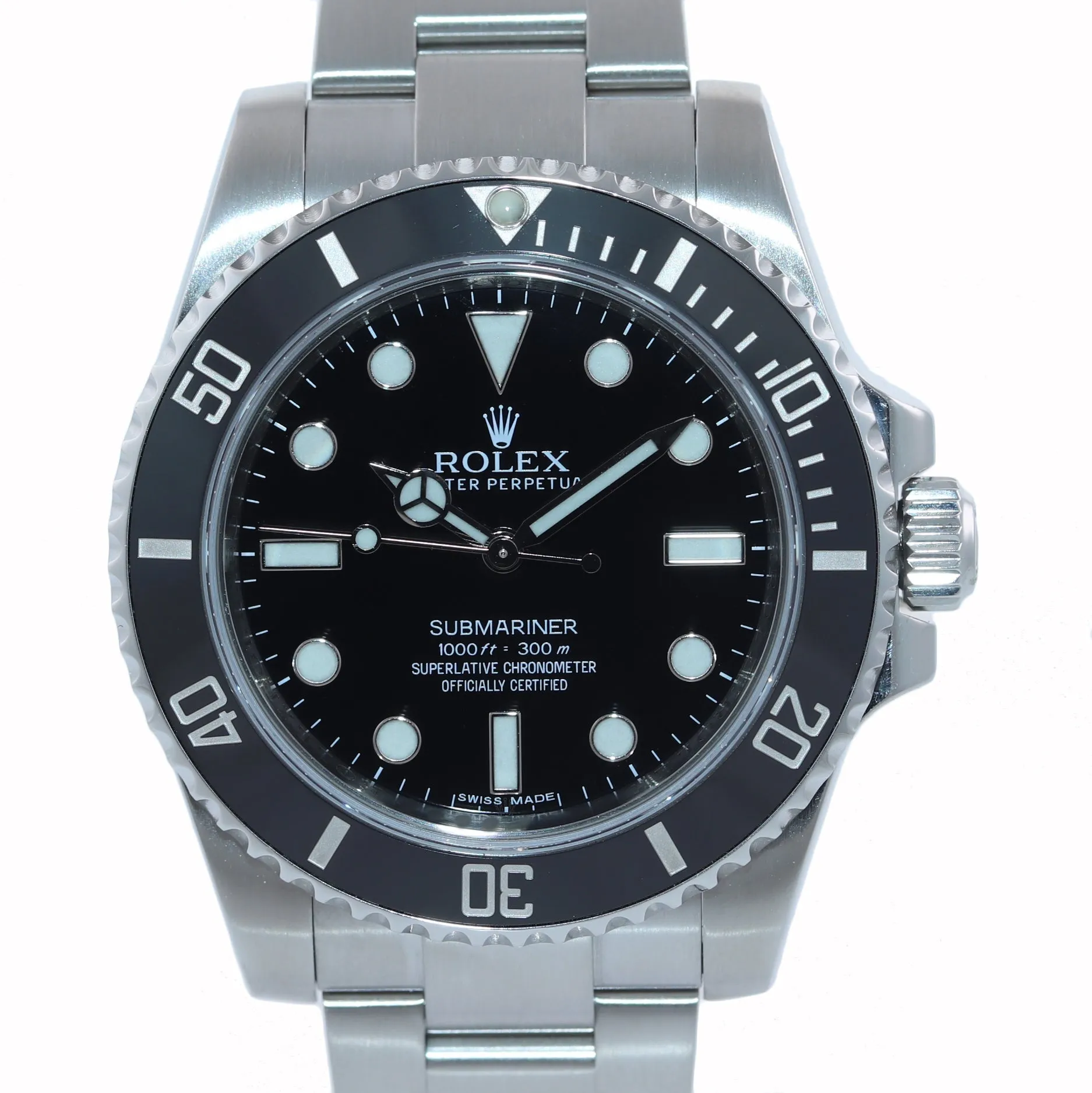 2018 MINT Rolex Submariner No-Date 114060 Steel Black Ceramic 40mm Watch Box