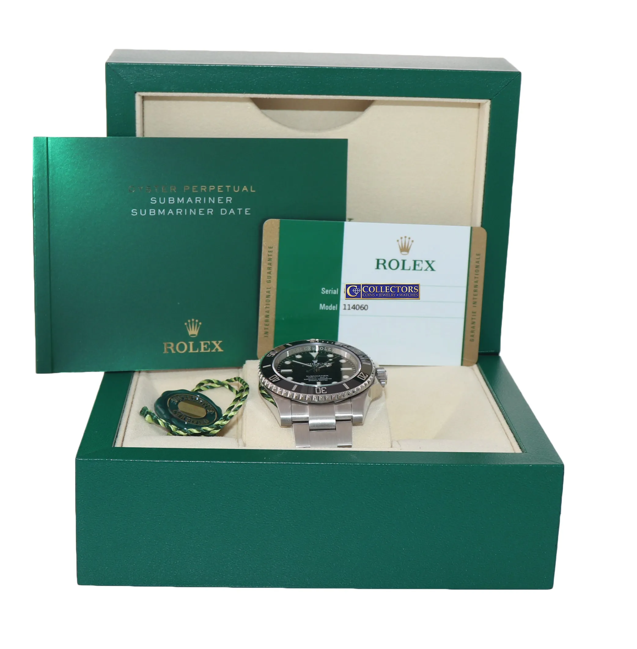 2018 PAPERS Rolex Submariner No-Date 114060 Steel Black Ceramic Dive Watch Box