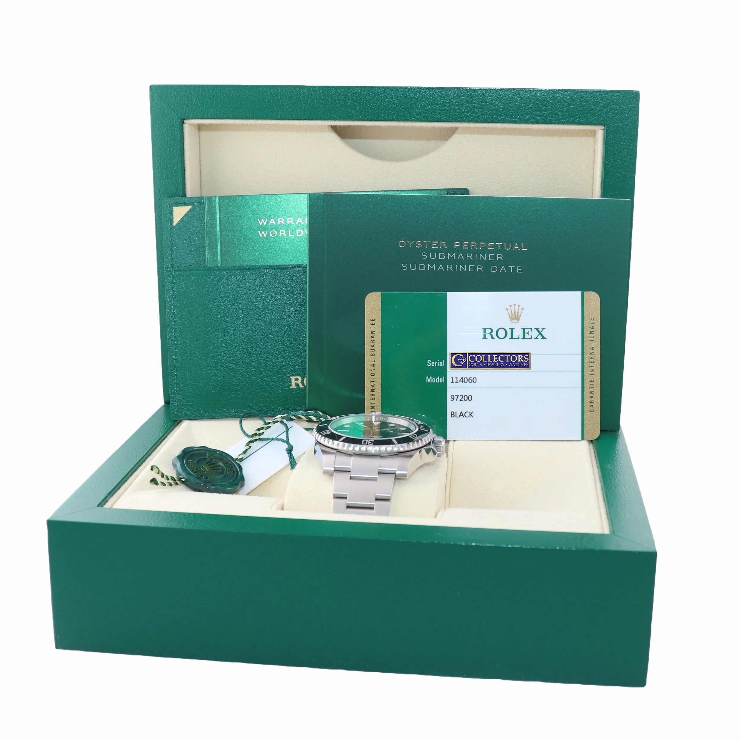 2019 NEW PAPERS Rolex Submariner No Date 114060 Steel Black Ceramic Watch Box