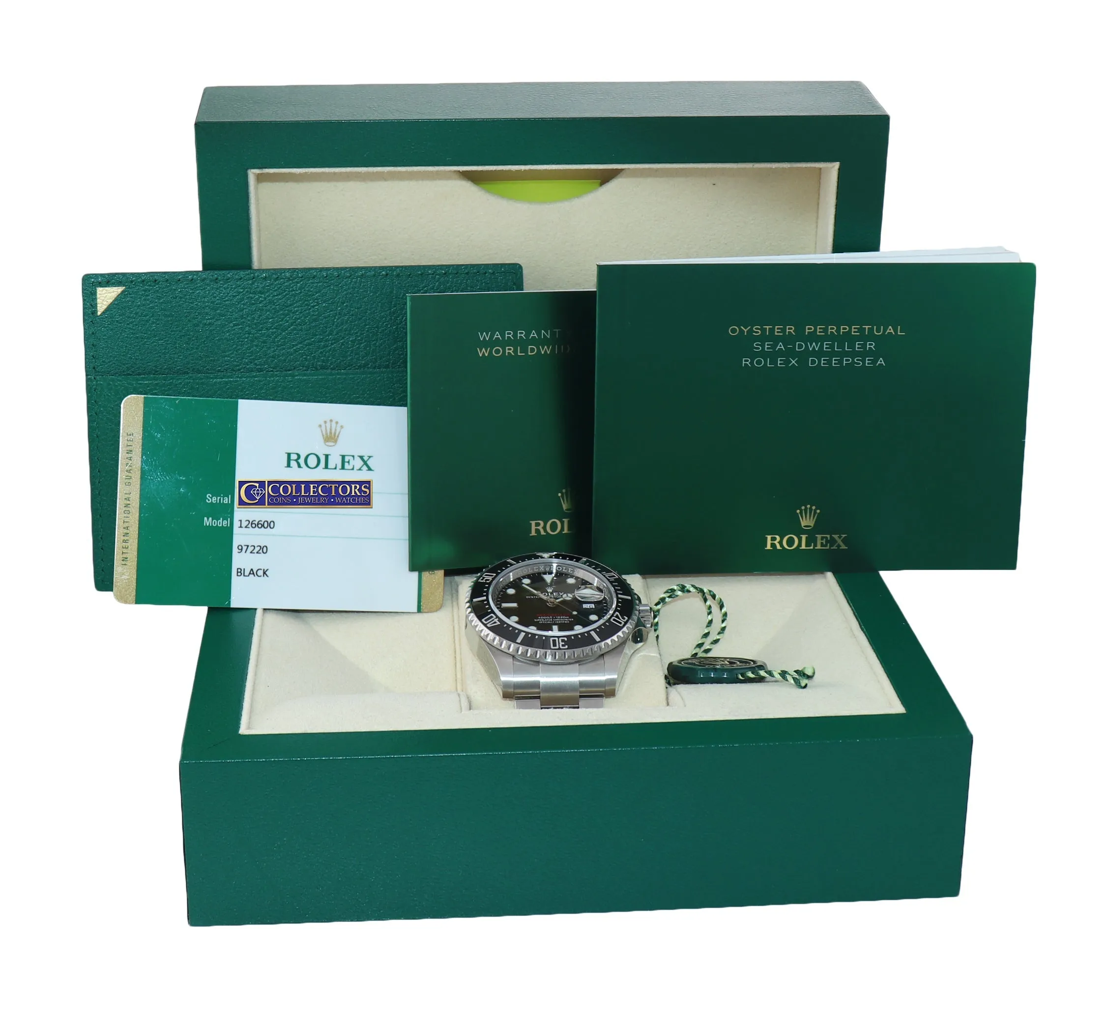 2019 PAPERS Mark II Rolex Red Sea-Dweller 43mm 126600 Steel Watch Box