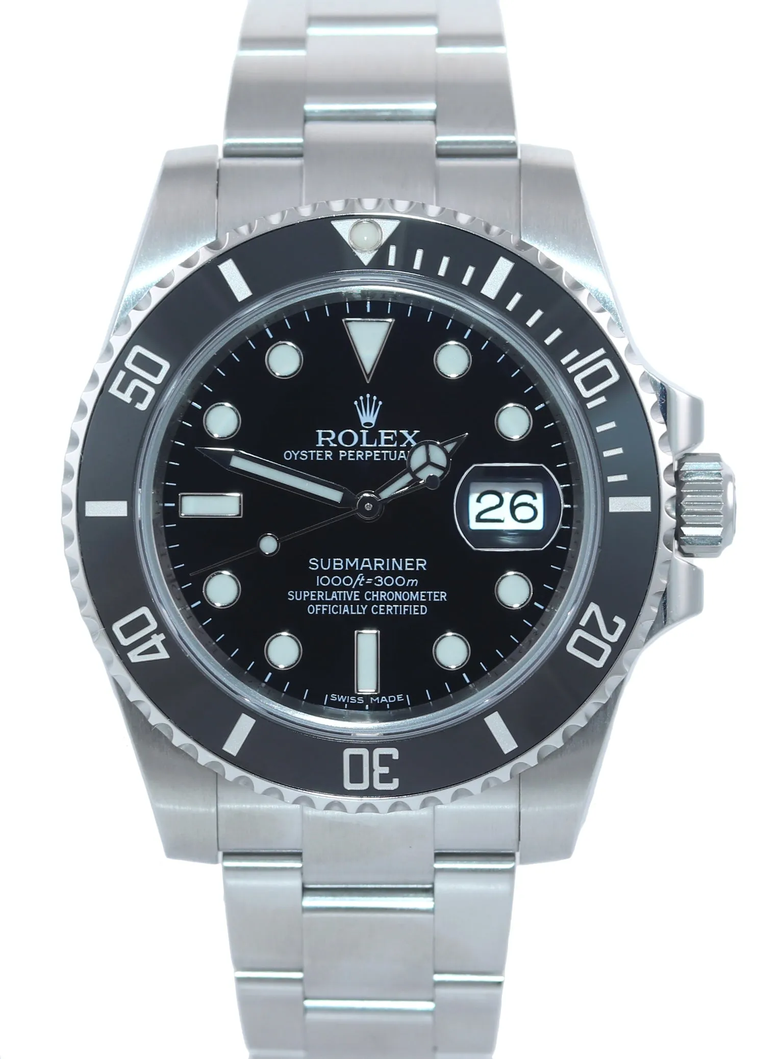 2019 PAPERS Rolex Submariner Date 116610 Steel Black Dial Ceramic Bezel Watch Box