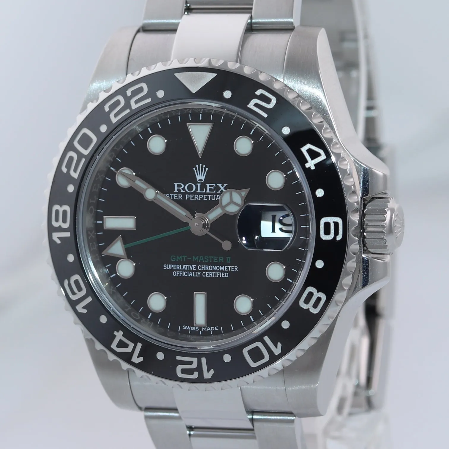 2019 Rolex GMT Master II 116710 Steel Ceramic Black Dial 40mm Watch Box