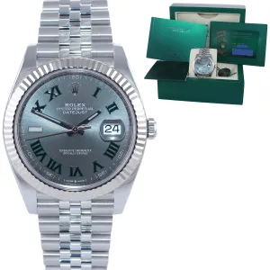 2020 PAPERS Rolex DateJust 41 Wimbledon 126334 steel White Gold Jubilee Watch