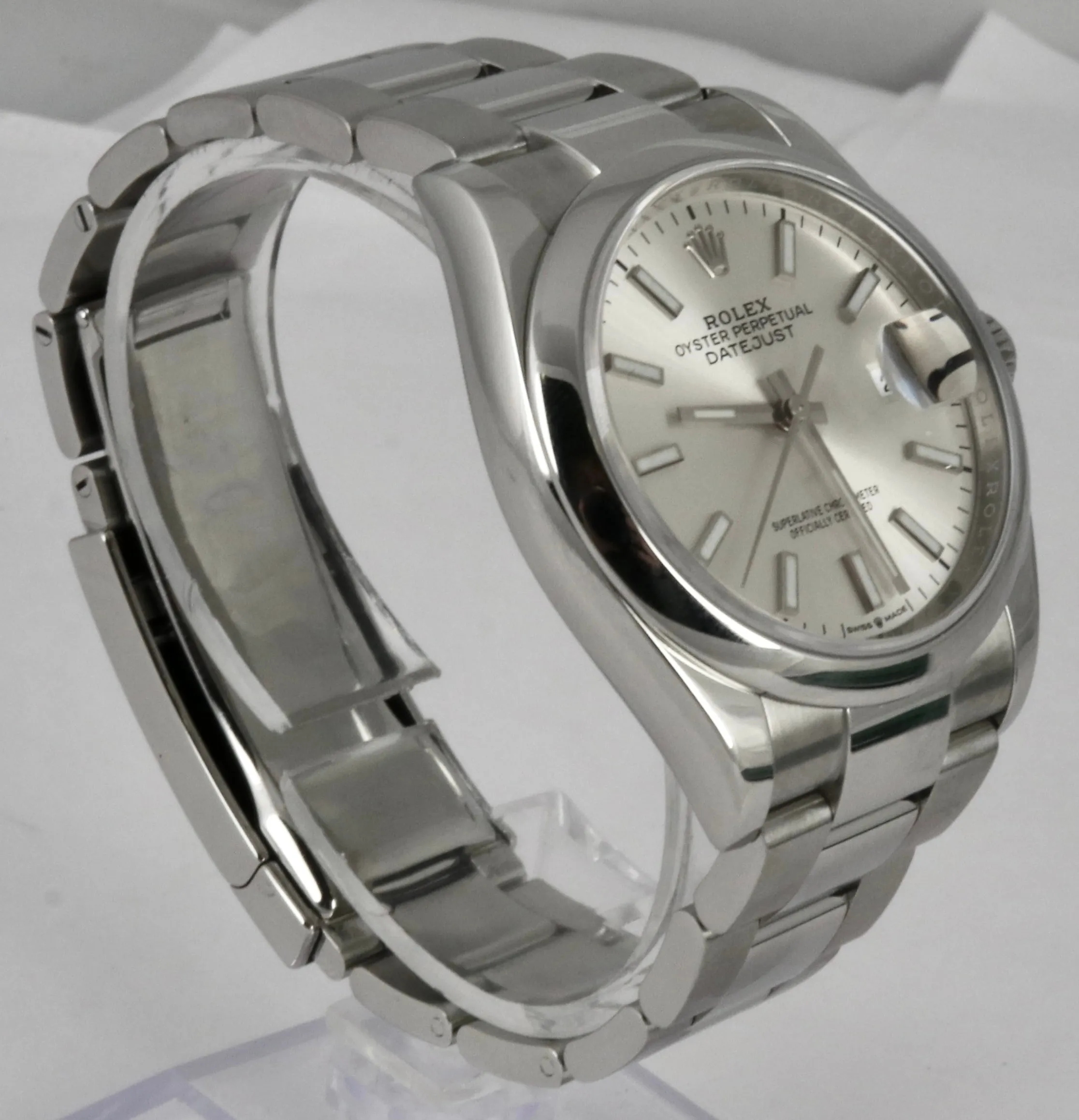 2020 Rolex DateJust 36 Silver 126200 Stainless Steel 36mm B P Watch