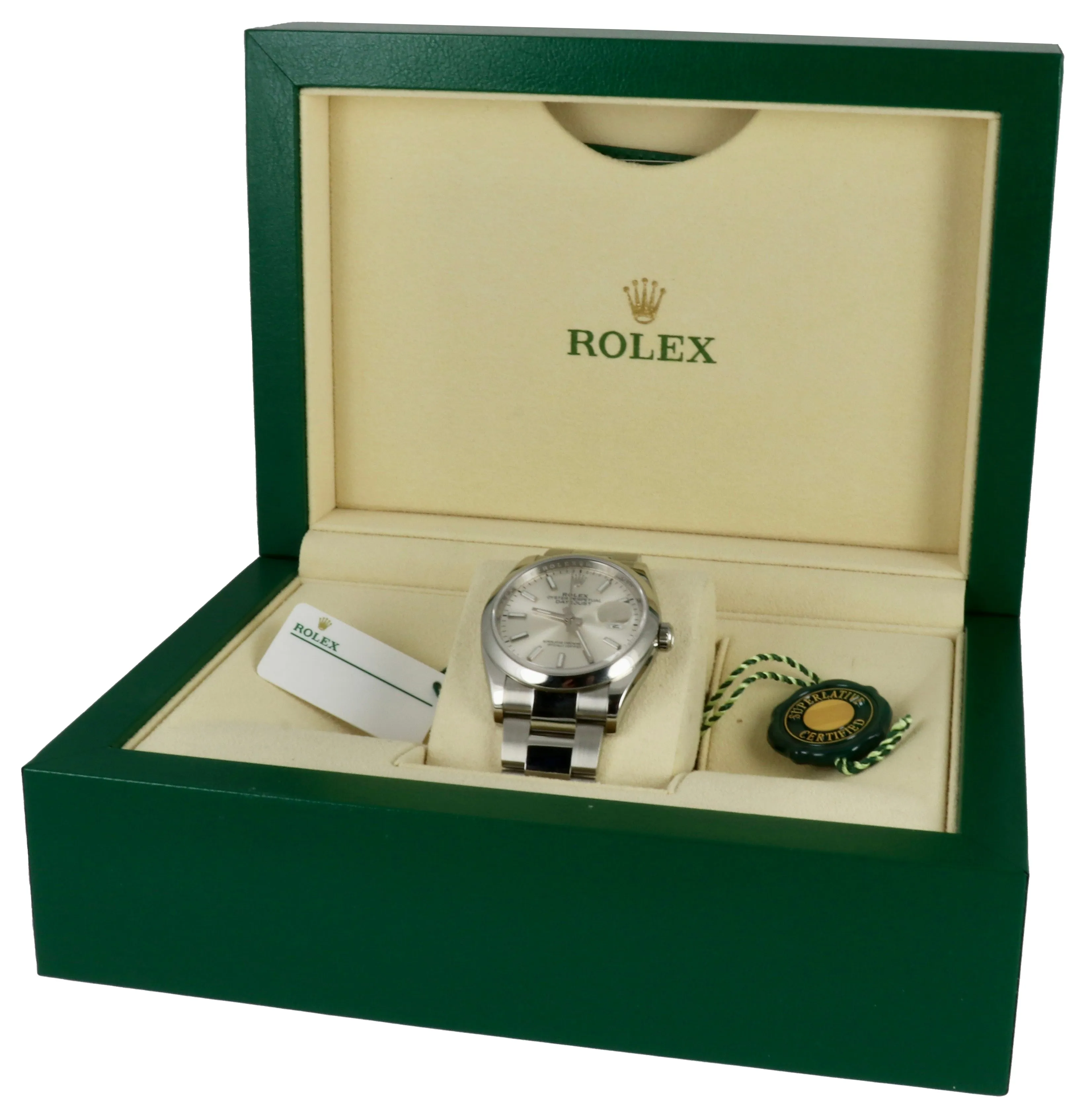 2020 Rolex DateJust 36 Silver 126200 Stainless Steel 36mm B P Watch