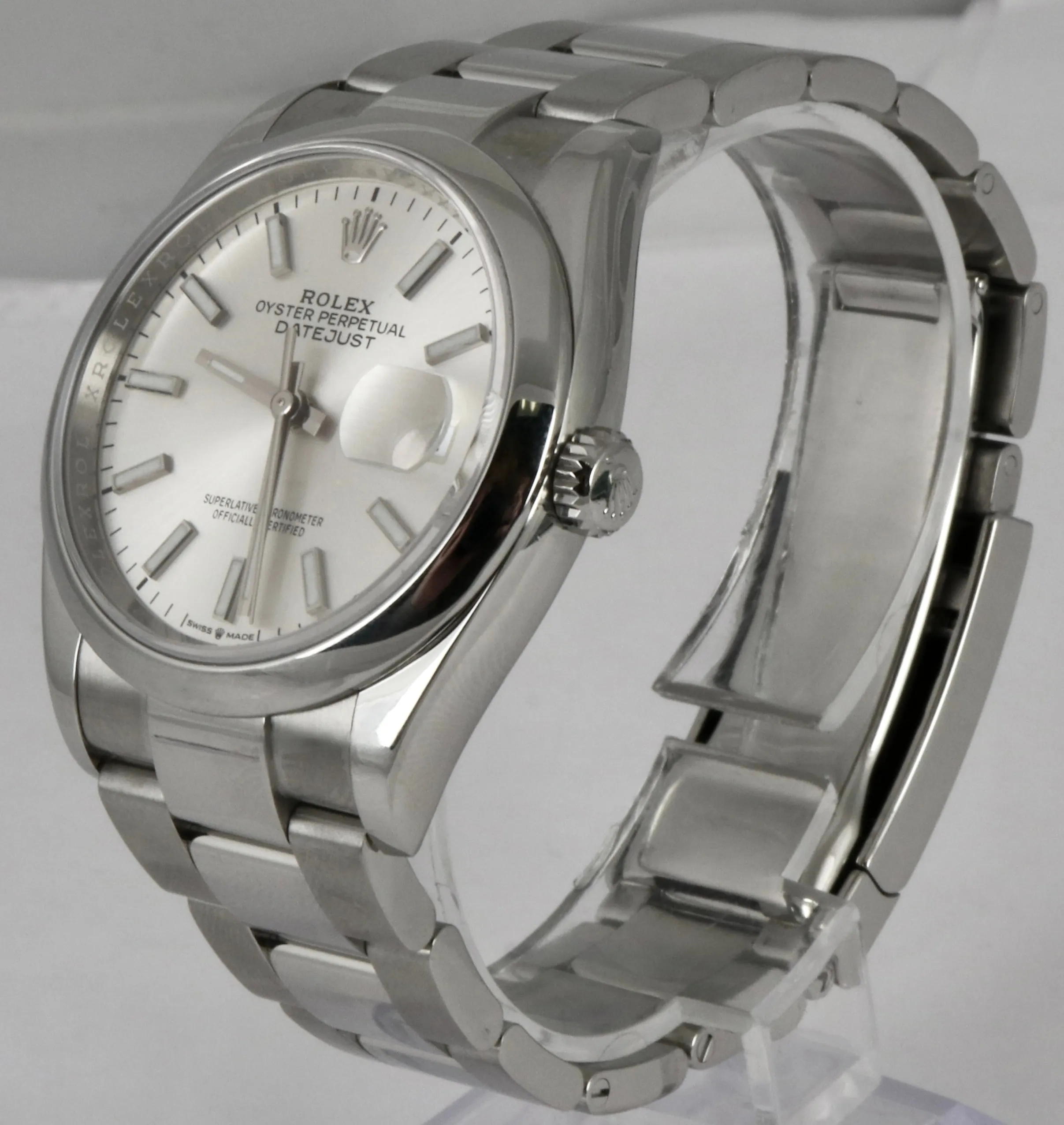 2020 Rolex DateJust 36 Silver 126200 Stainless Steel 36mm B P Watch