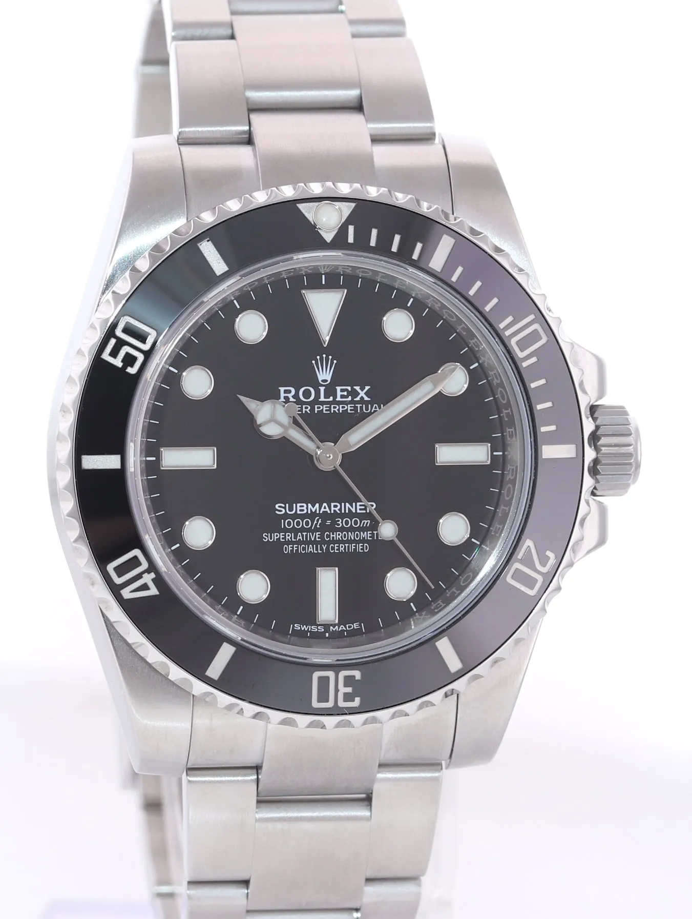 2020 RSC and PAPERS Rolex Submariner No-Date 114060 Steel Black Ceramic Watch Box