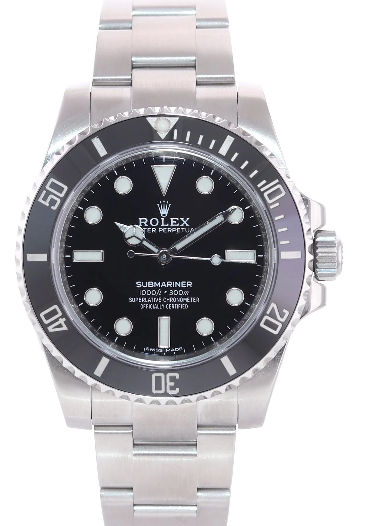 2020 RSC and PAPERS Rolex Submariner No-Date 114060 Steel Black Ceramic Watch Box