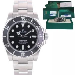 2020 RSC and PAPERS Rolex Submariner No-Date 114060 Steel Black Ceramic Watch Box