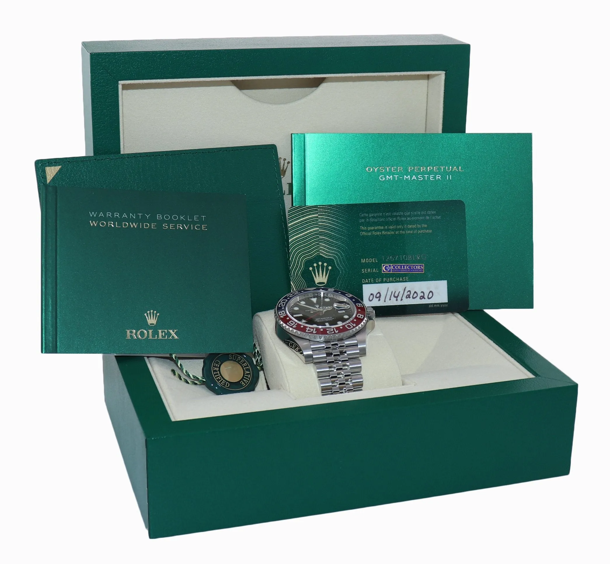 2021 BRAND NEW PAPERS Rolex GMT Master PEPSI Blue Ceramic 126710 Watch Box