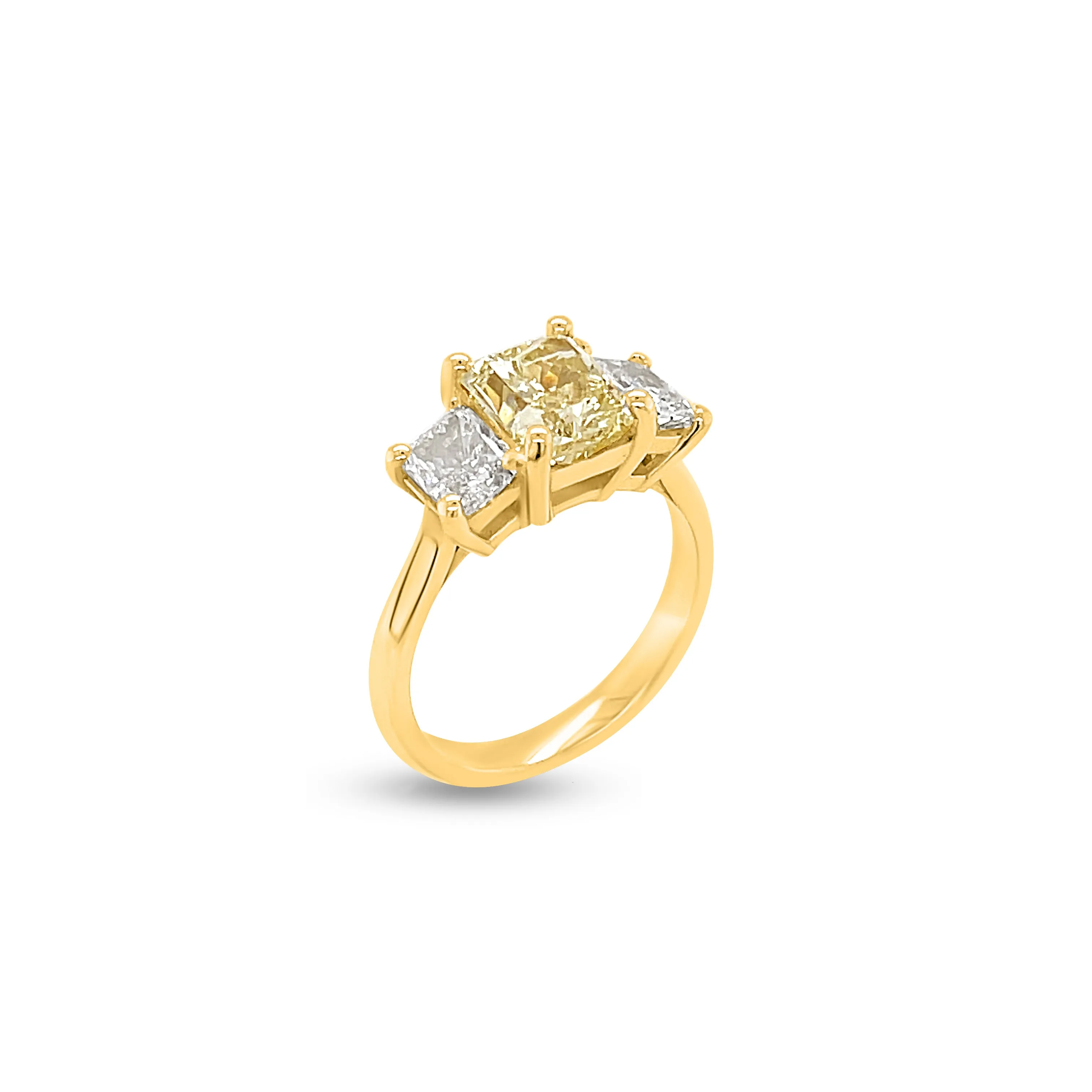 2.20 Carat Yellow Diamond Ring in 14k Yellow Gold