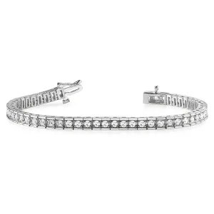 2.25 ctw Round Diamond Tennis Bracelet Four Prong Set In Channel