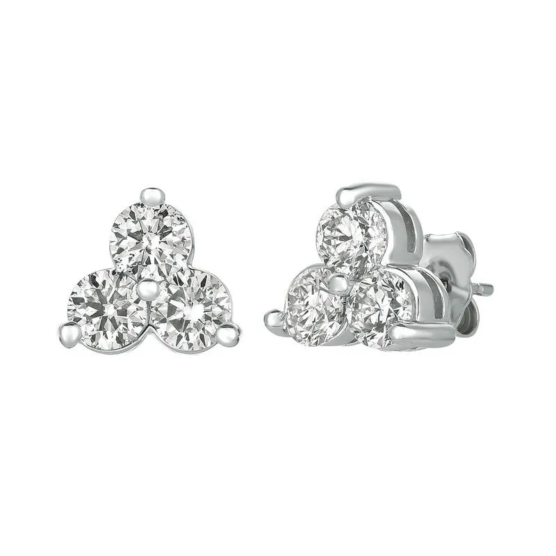 3 DIAMOND EARRINGS 14K GOLD (0.5 CTW)