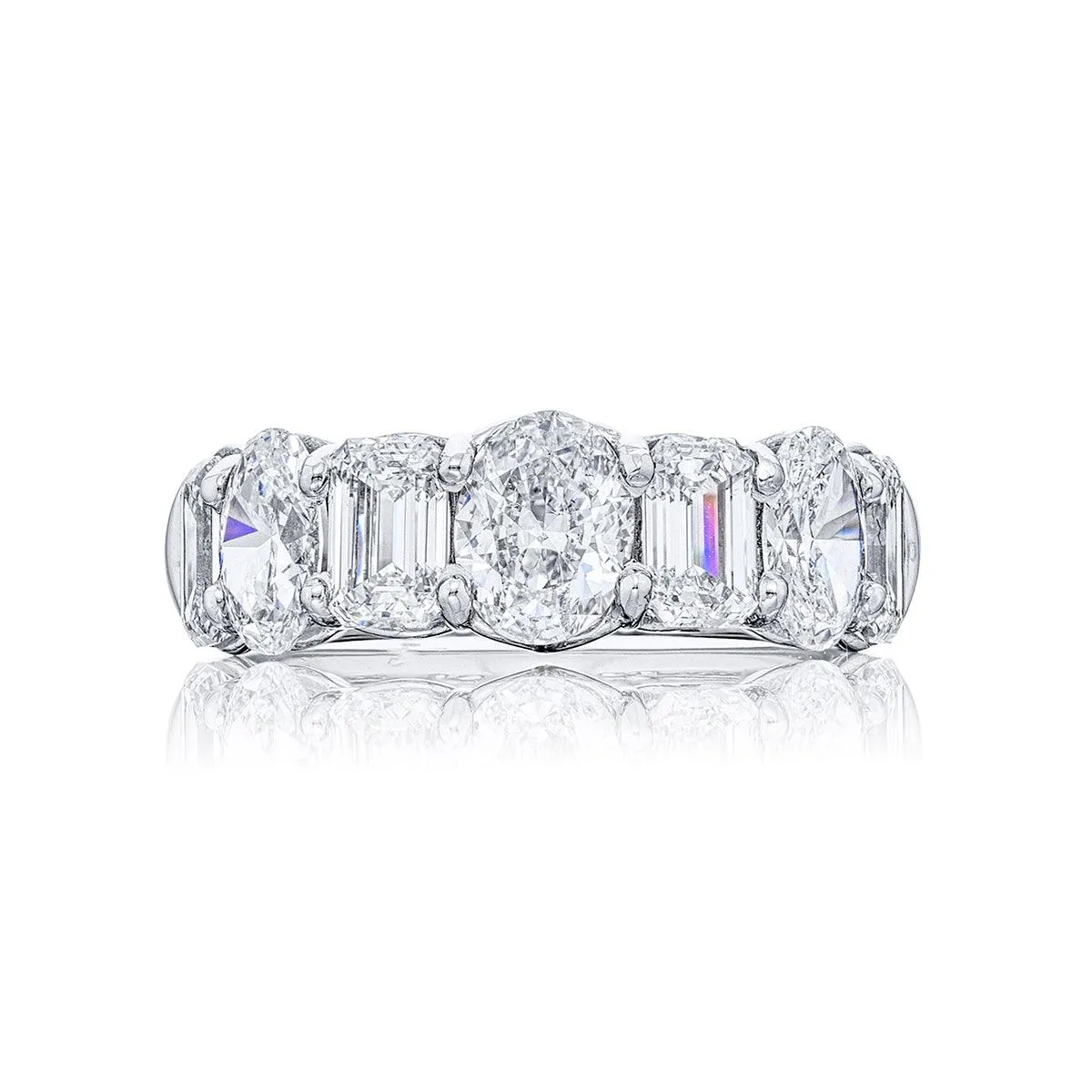 3.72ctw Emerald-Cut and Oval Diamond Band