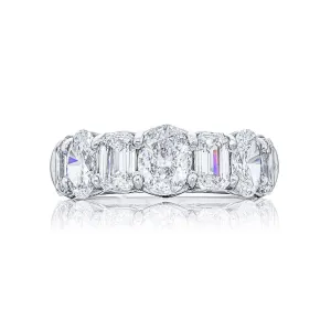 3.72ctw Emerald-Cut and Oval Diamond Band