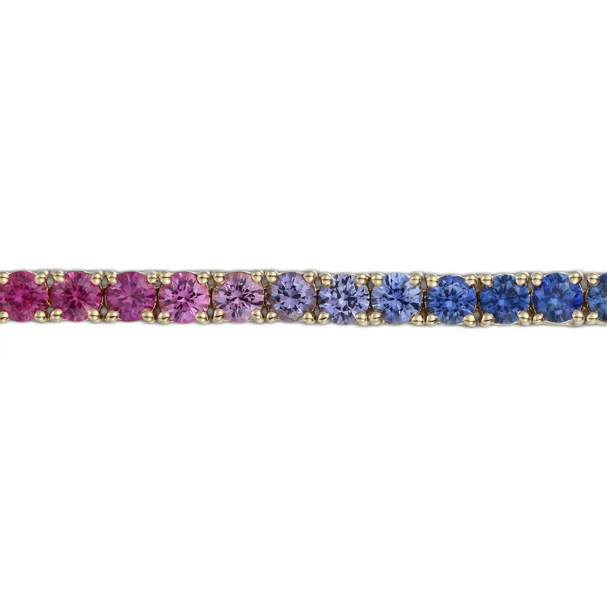 5.73ct tw Rainbow Sapphire Gem Stone Tennis Bracelet