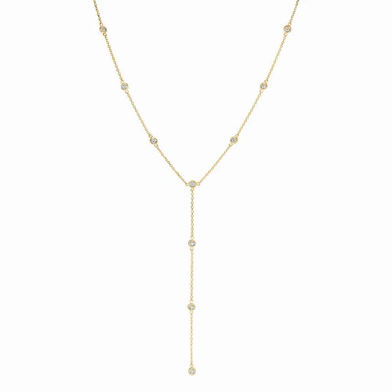 7 POINTER DIAMOND NECKLACE 14K GOLD (0.75 CTW)