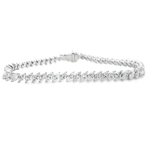 7.65ct 18k White Gold Diamond Bracelet