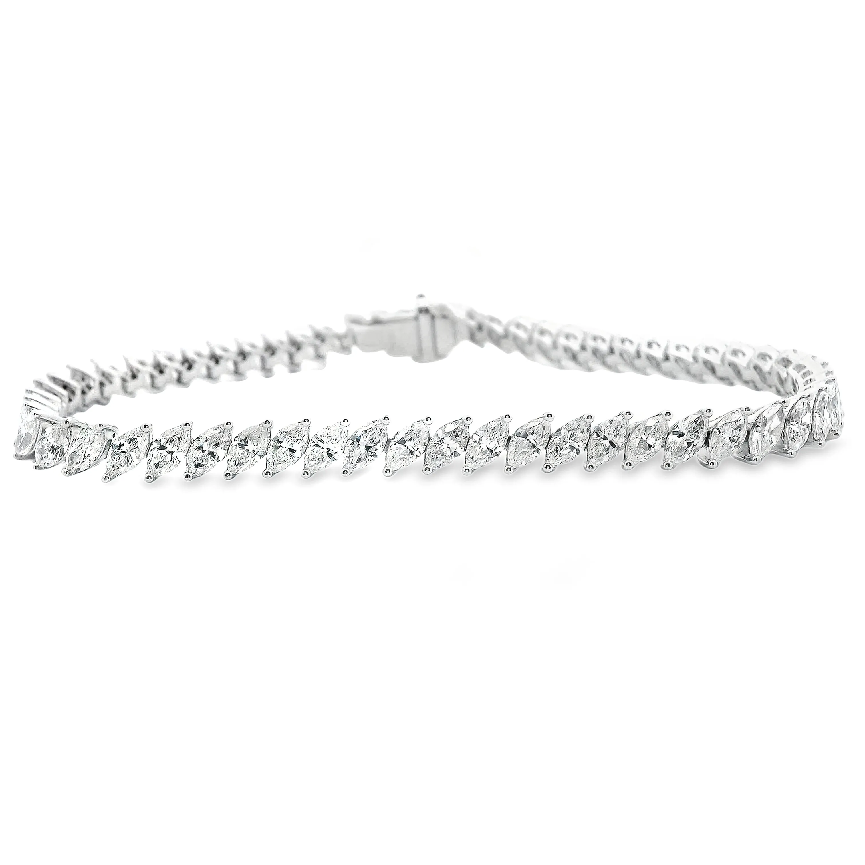 7.65ct 18k White Gold Diamond Bracelet