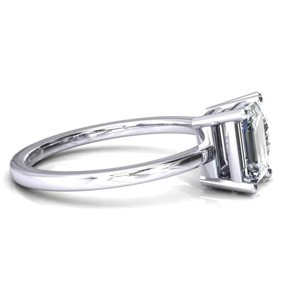 7x5mm Emerald & 7x5mm Pear Two-Stone Center Toi Et Moi Ring