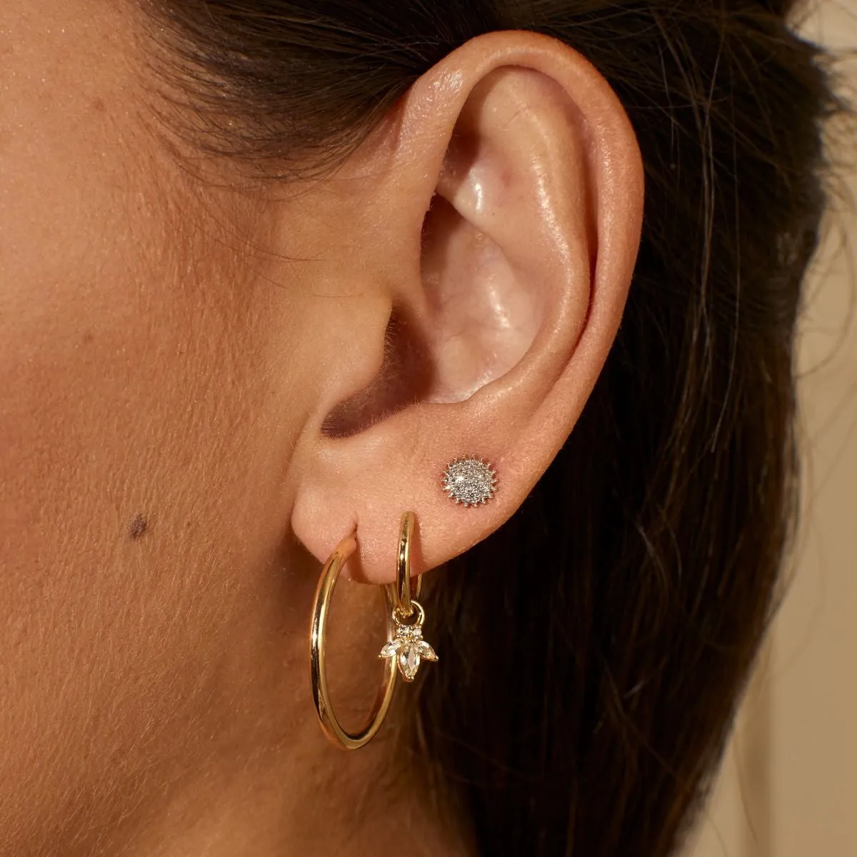 9ct Gold 0.10ct Diamond Cluster Earrings