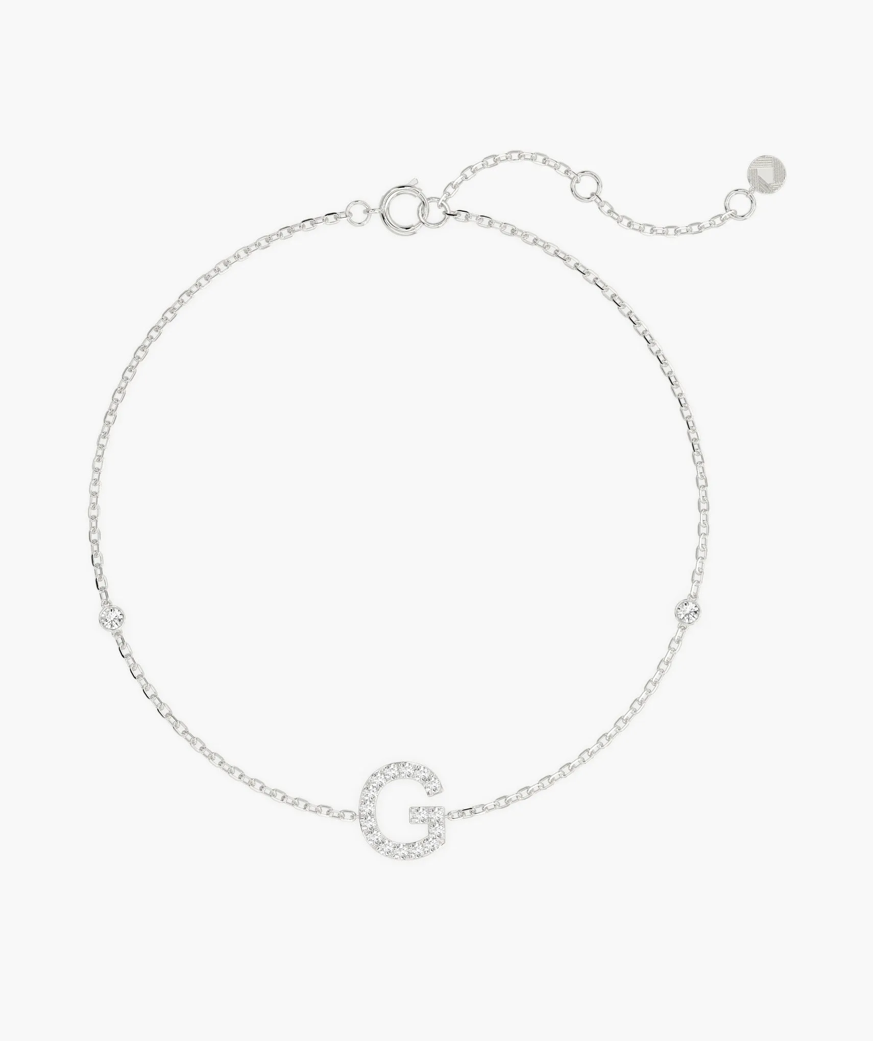 Adorned Initial G Gold Bracelet