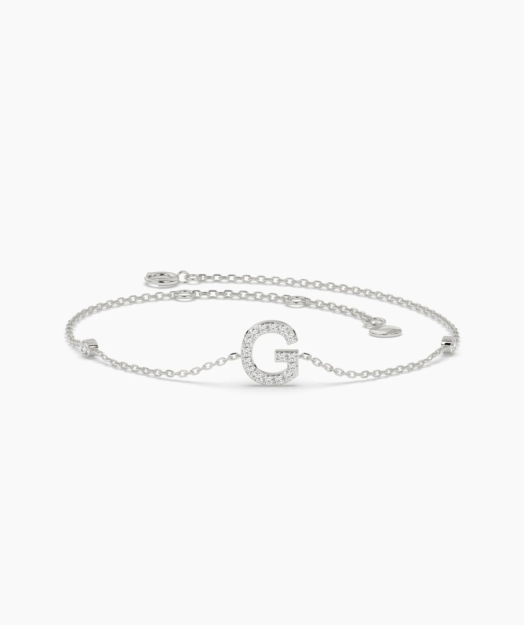 Adorned Initial G Gold Bracelet