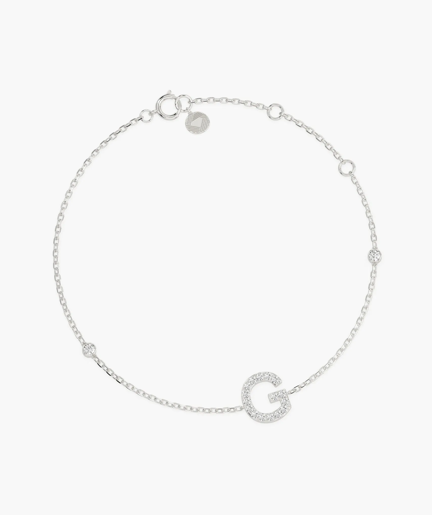 Adorned Initial G Gold Bracelet