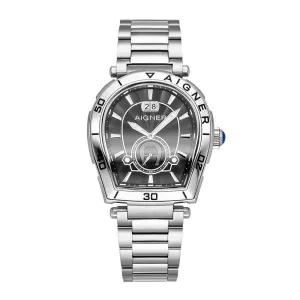 Aigner Trapani Gents Black Dial Stainless Steel Watch