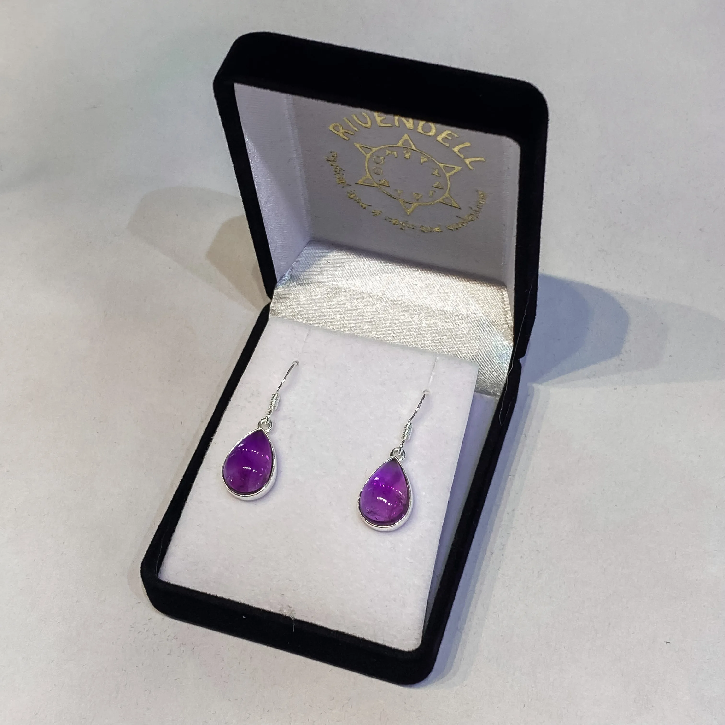 Amethyst Earrings - Teardrop