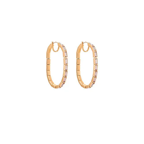Amethyst Hoop Earrings