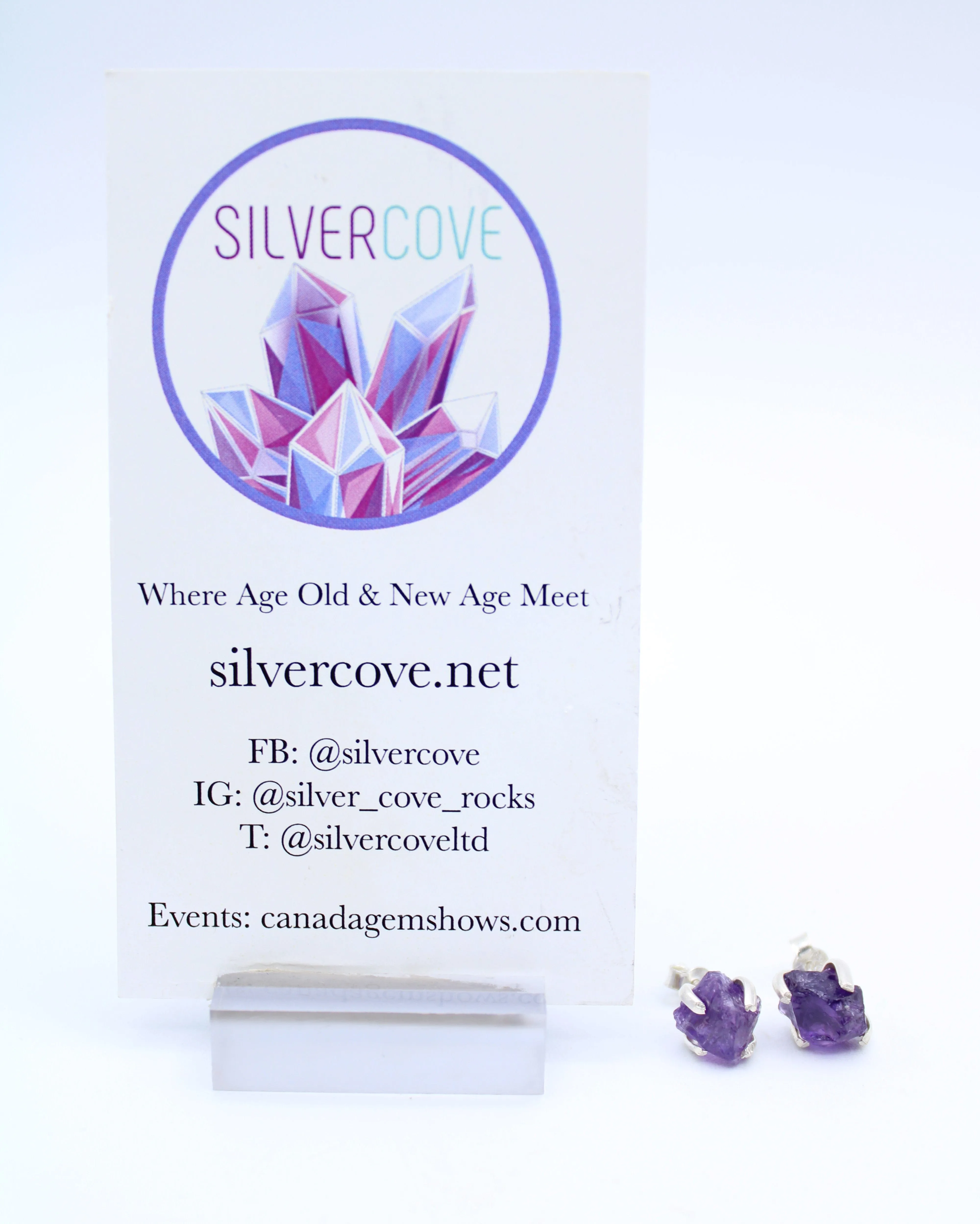 Amethyst Stud Earrings SS