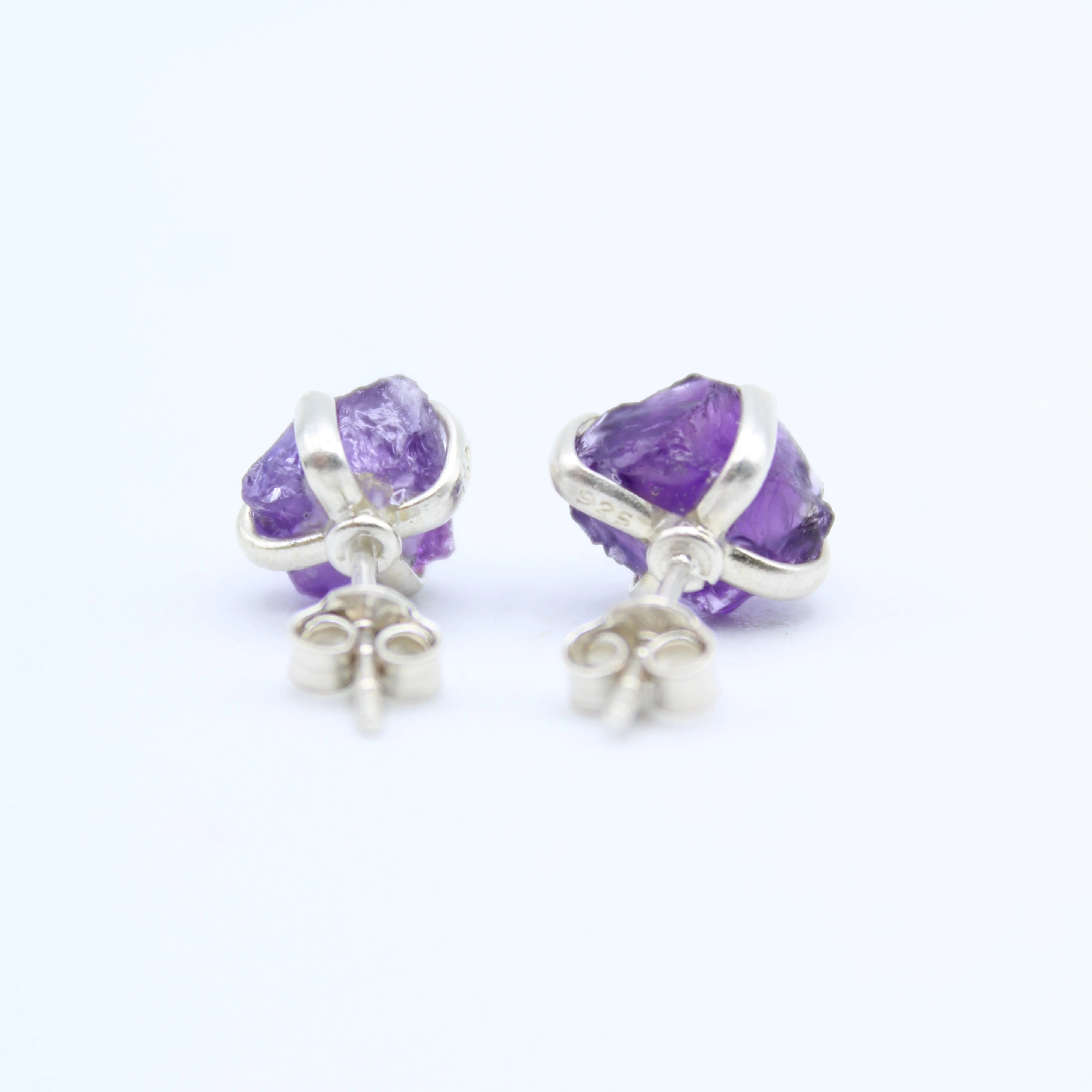 Amethyst Stud Earrings SS