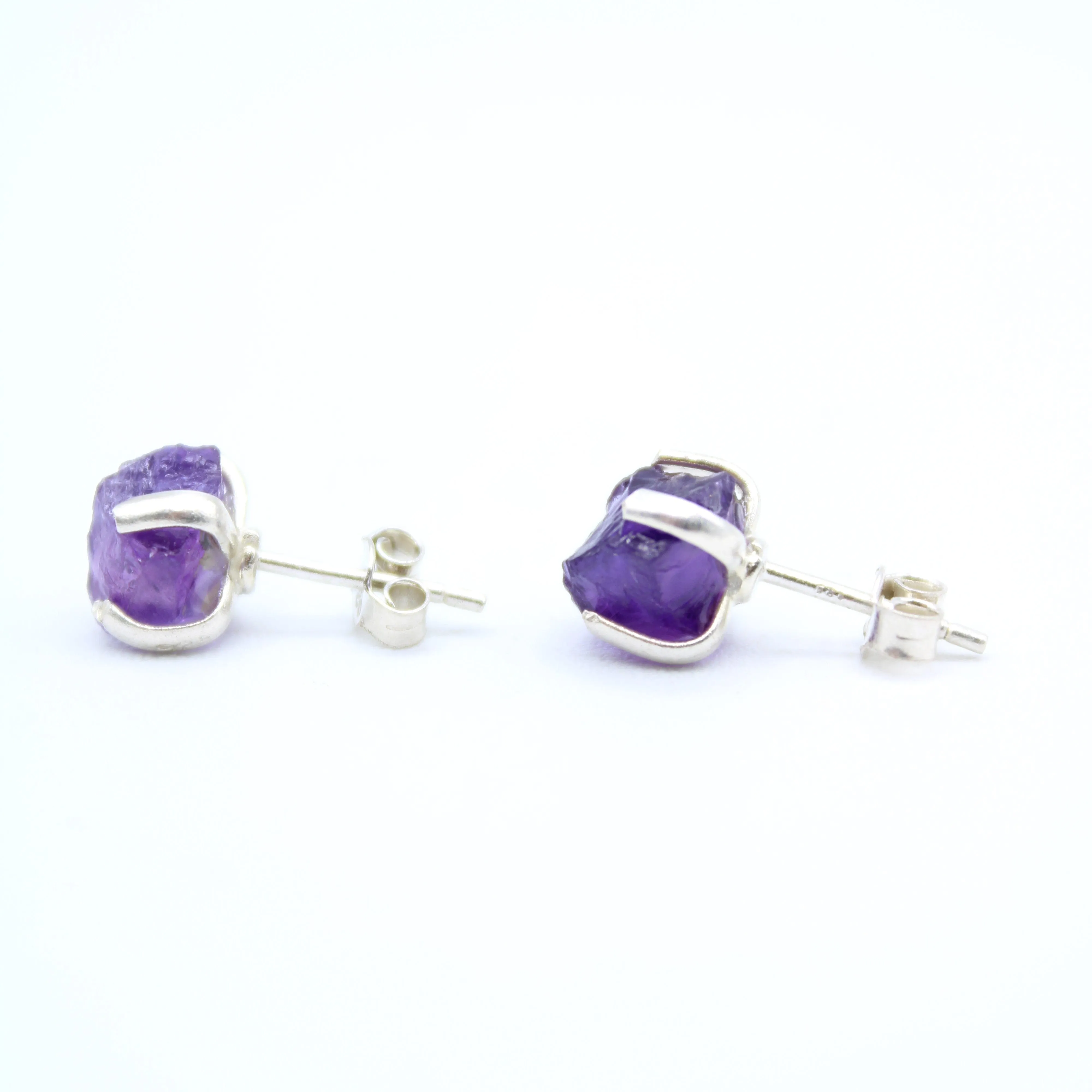 Amethyst Stud Earrings SS