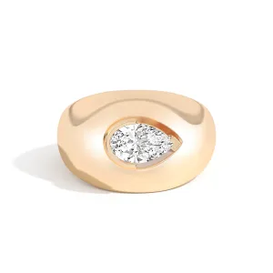 Ando Pear Negative Space Bombe Ring