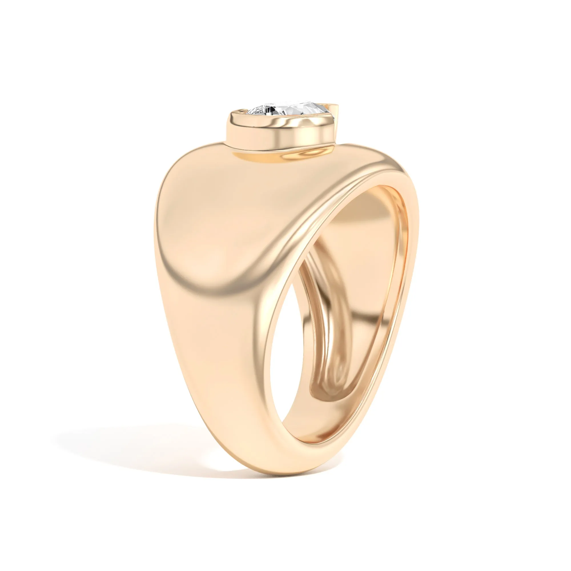 Ando Pear Negative Space Bombe Ring