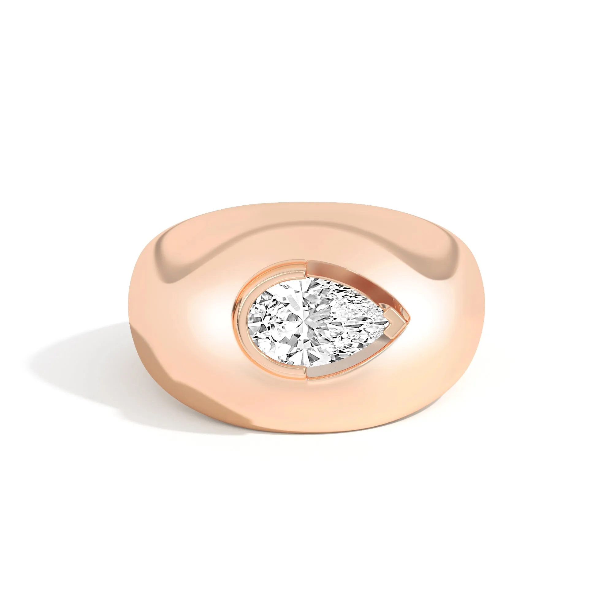 Ando Pear Negative Space Bombe Ring