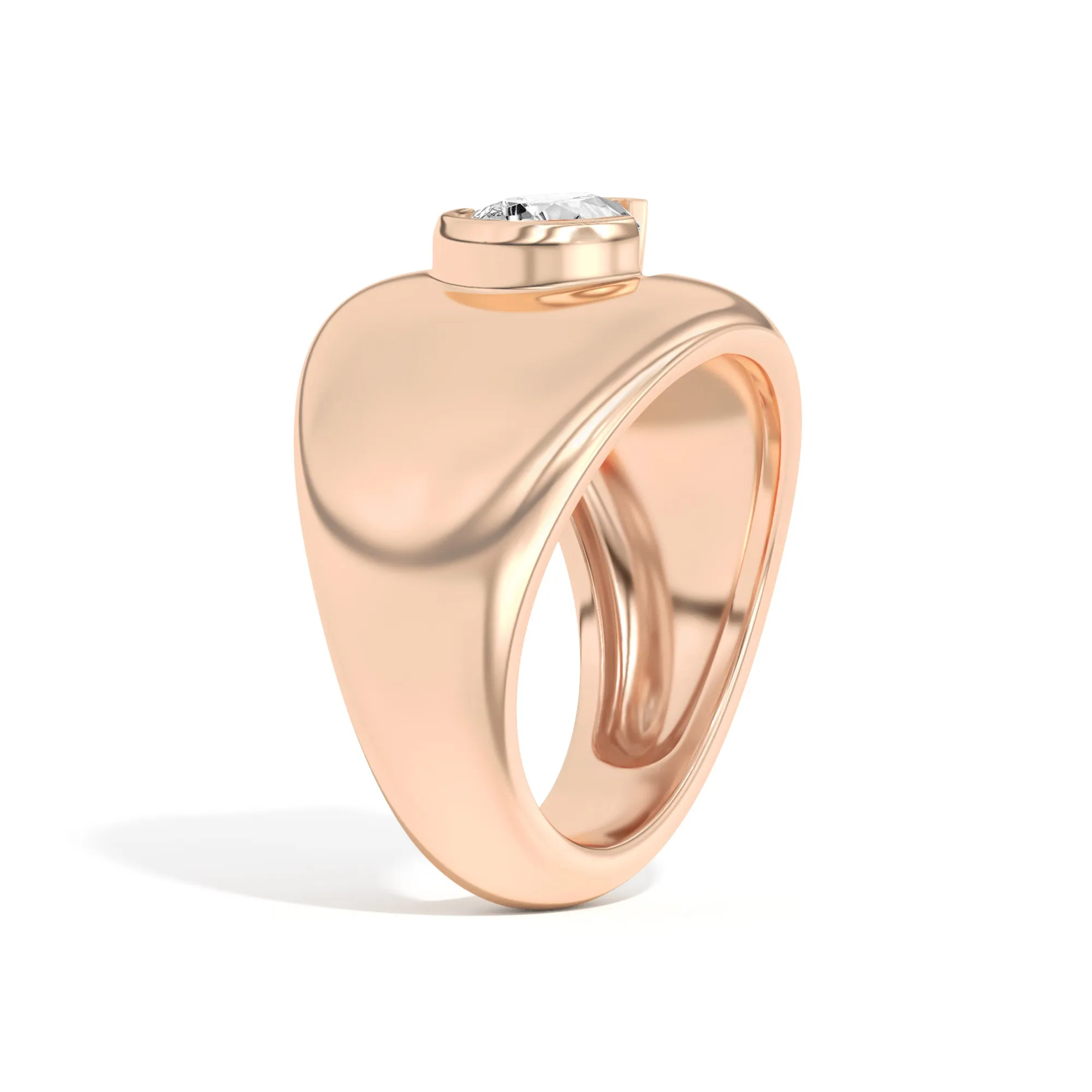 Ando Pear Negative Space Bombe Ring