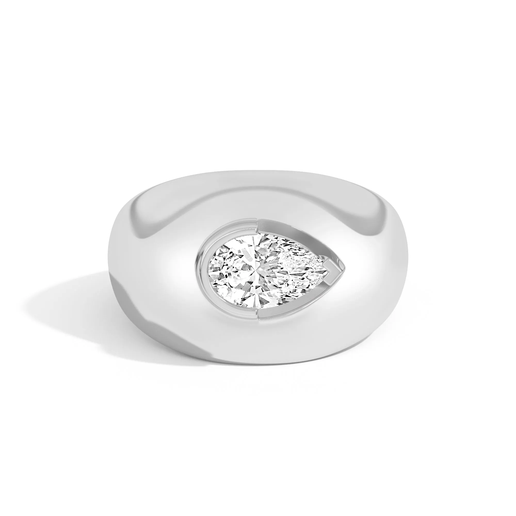 Ando Pear Negative Space Bombe Ring