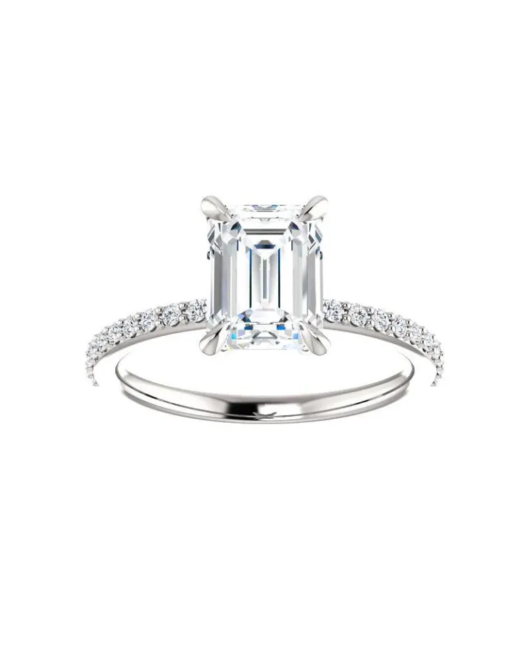 Angelina Emerald Cut Diamond Ring