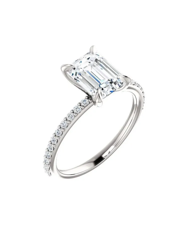 Angelina Emerald Cut Diamond Ring