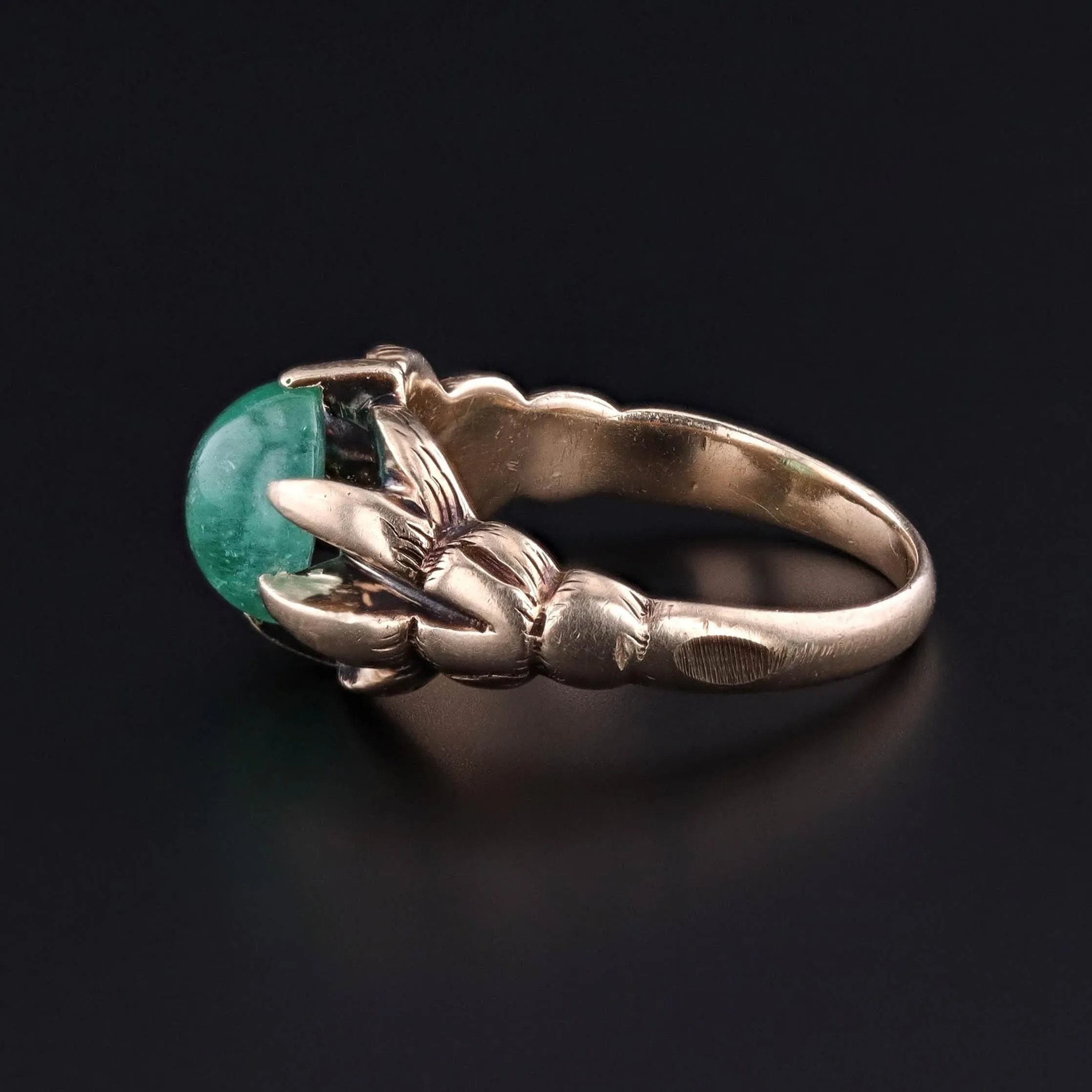 Antique Emerald Ring of 10k Gold