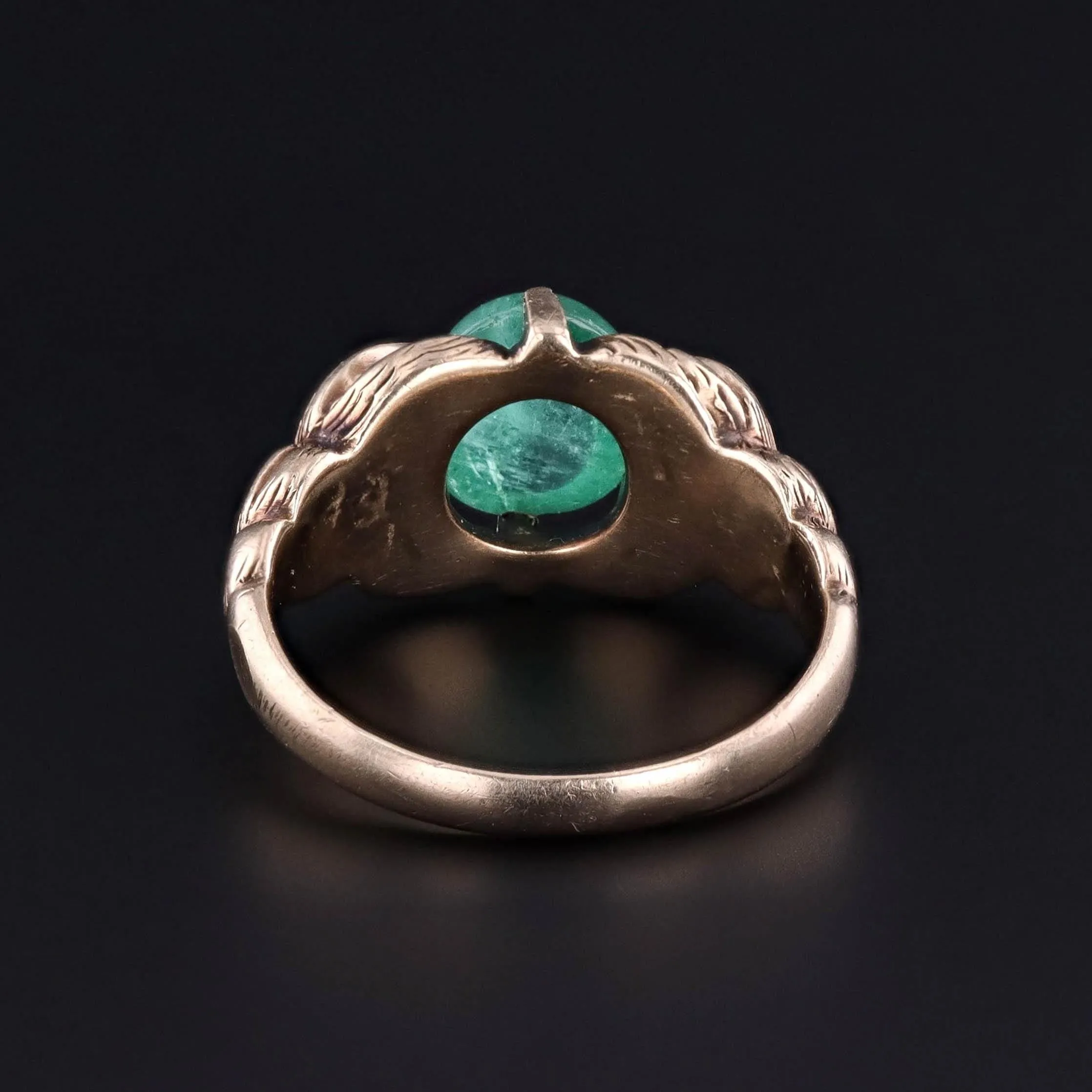 Antique Emerald Ring of 10k Gold