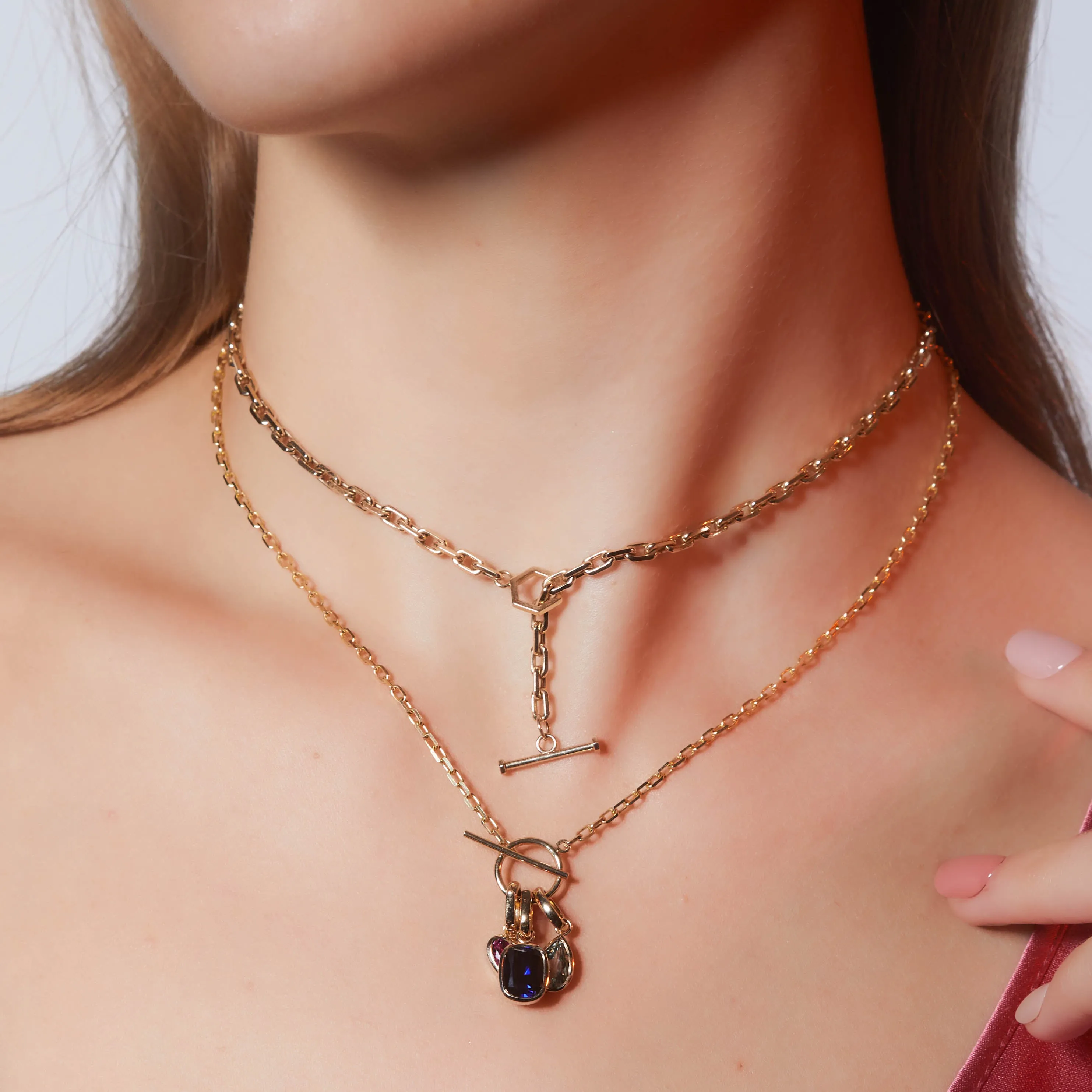 Antique Sapphire Cushion-Cut Charm