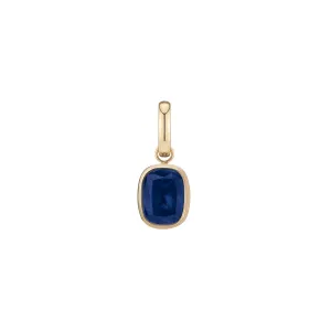 Antique Sapphire Cushion-Cut Charm