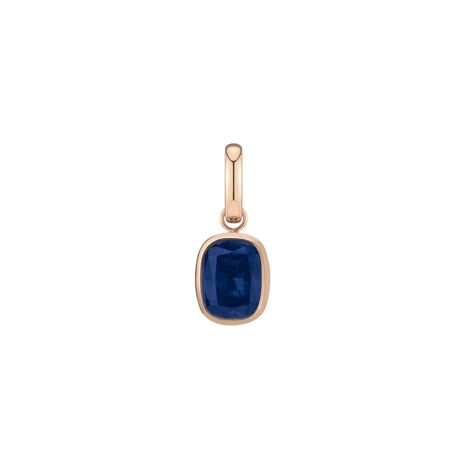 Antique Sapphire Cushion-Cut Charm