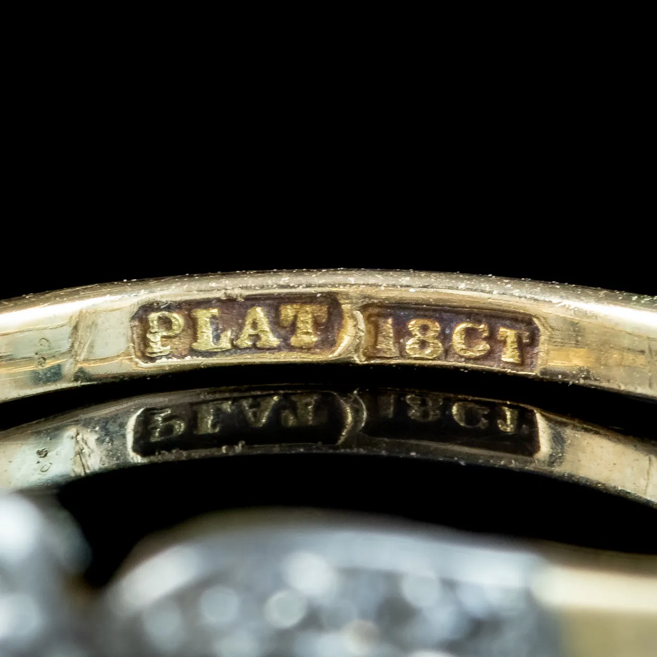 Antique Victorian Toi Et Moi Diamond Twist Ring 1.2ct Total