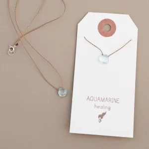 Aquamarine Teardrop Necklace
